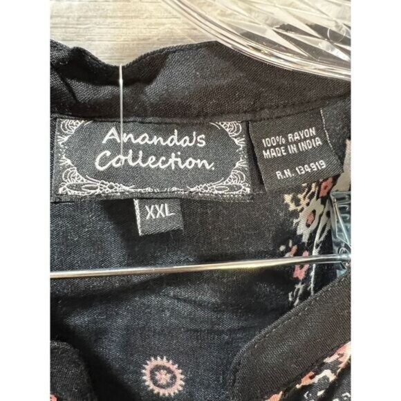 Button-Front Scarf Print Maxi Dress‎ Size XXL - Picture 4 of 7